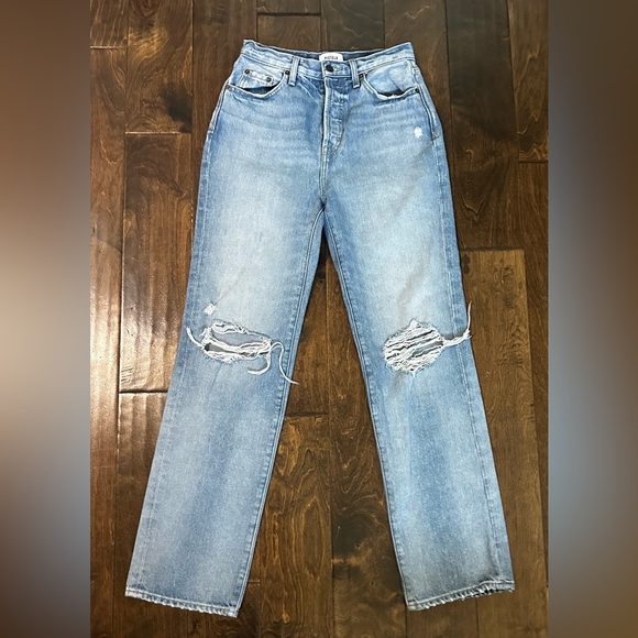 PISTOLA Cassie High-Waisted Straight Leg Jean in Belmont Distressed Wash - 25 - Picture 6 of 10